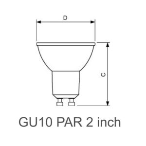 GU10 PAR 2 inch