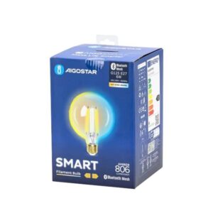 Bluetooth Mesh Smart Filament Bulb G125 6W E27 806lm CCT 1