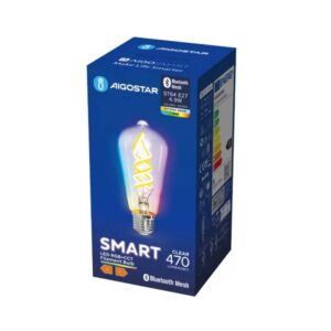 Bluetooth Mesh Smart Filament Bulb ST64 E27 470lm RGB+CCT 1