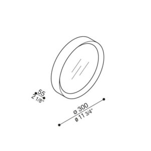 Flo T 300 LED 3K Dark Grey RAL 7021 1