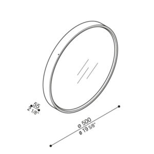Ola 500 LED 3K White RAL 9010 1