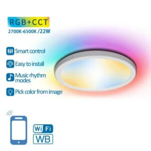 WB Smart Ultrathin Ceiling Light 220-240V 22W RGB+CCT 1900lm IP44 D295*H27mm