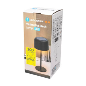 Solar Powered Desk Lamp 3W 3000K Touch Dimming bk 4