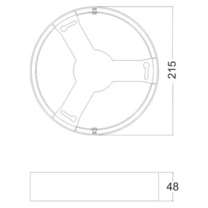 DL IP44 FRAME DN 215 WT FS1 2