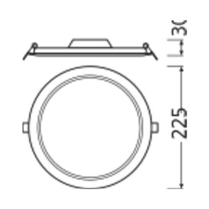 DL SLIM DN210 18W/4000K WT IP20 2