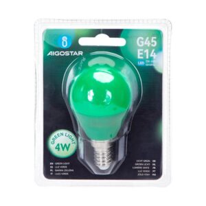 LED A5 230V 4W E14 G45 Green light 1