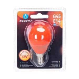 LED A5 230V 4W E14 G45 Orange light 1