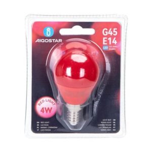 LED A5 230V 4W E14 G45 Red light 1