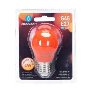 LED A5 230V 4W E27 G45 Orange light 1
