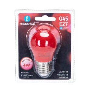 LED A5 230V 4W E27 G45 Red light 1