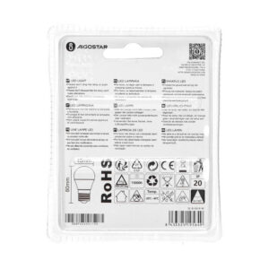 LED A5 230V 4W E27 G45 Yellow light 2