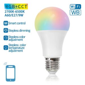 Smart LED Bulb A60 E27 9W WB RGB+CCT
